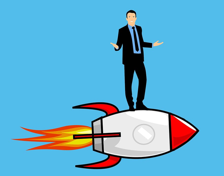 Entrepreneur Business Rocket Start Up