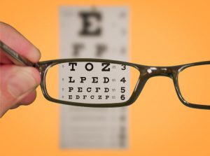 Vision Of Eyechart With Glasses