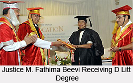 2 Justice M Fathima Beevi Receiving D Litt Degree