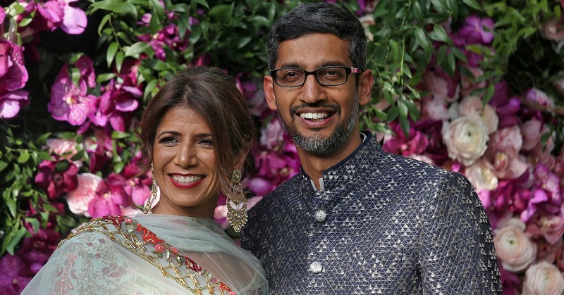 Google Ceo Sundar Pichai With Wife Anjali Pichai