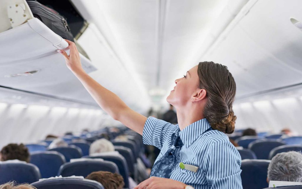 Luggage Safely Stored In The Overhead Compartment? Check