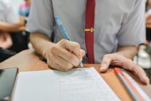 Student Doing Class Assignment Taking Written Test College 7572 33