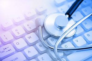 Stethoscope On Computer Keyboard