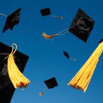 Graduation Caps Thrown In The Air