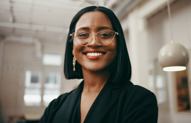 Portrait Of A Confident Young Businesswoman Working In A Modern Office