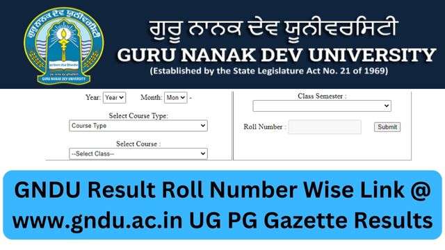 Checking Gndu Results​