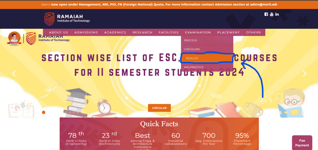 MSRIT Result 2023
