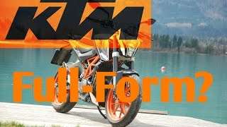 KTM Full Form