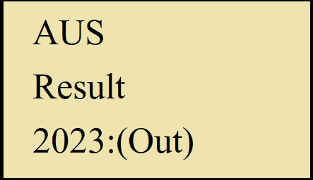 Aus Result 2023
