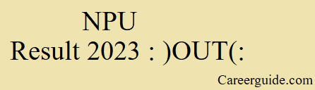 Npu Result 2023