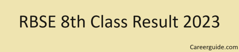 Rbse 8th Class Result 2023