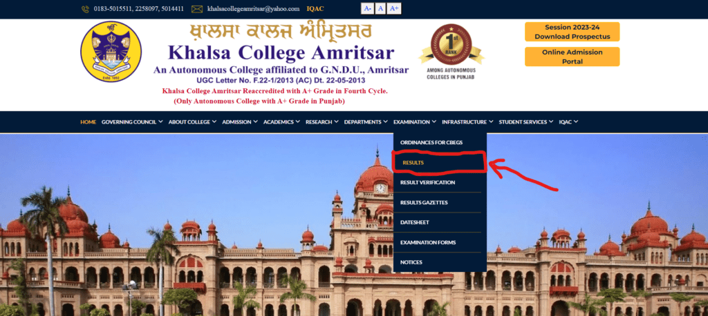Khalsa college result 2023