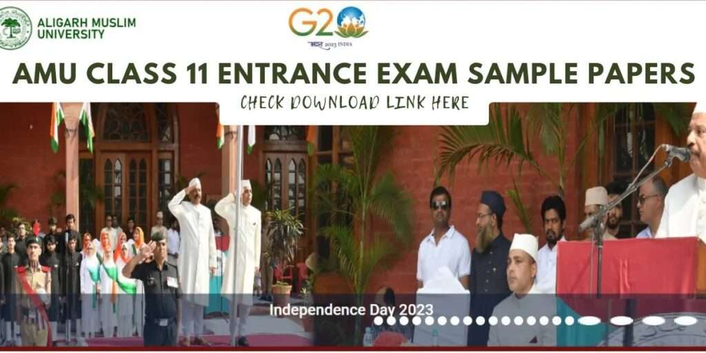 Amu Class 11 Entrance Exam Sample Papers