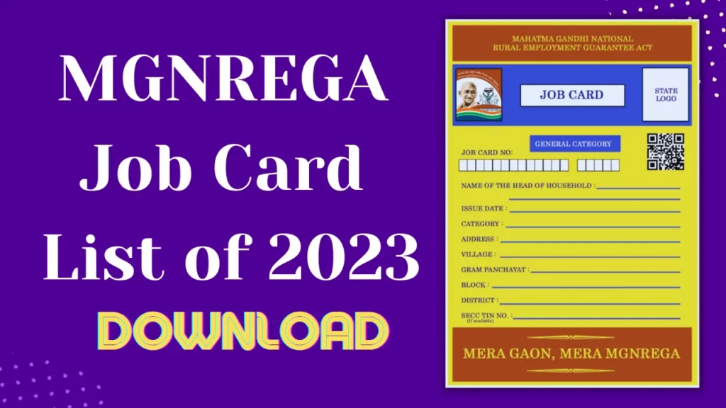 MGNREGA Job Card Doorway to a Better Future CareerGuide