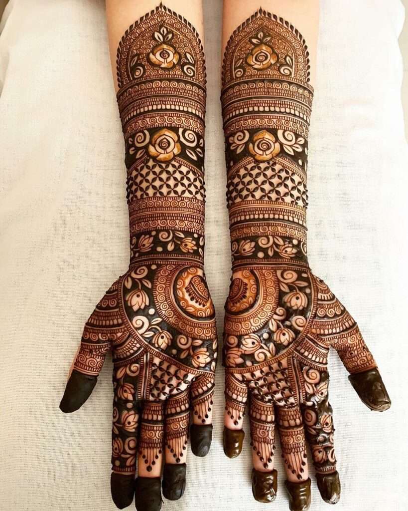 Bridal Mehndi Designs For Front And Back Hands 1