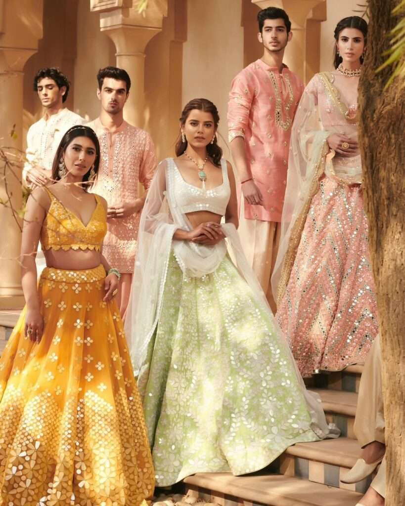 Buy Mirror Work Lehengas Abhinav Mishra