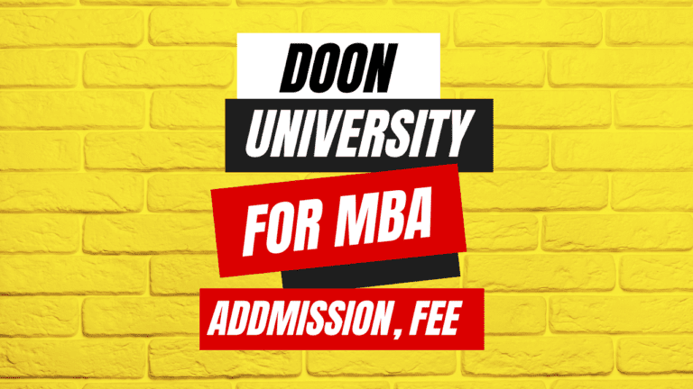 Doon University Mba