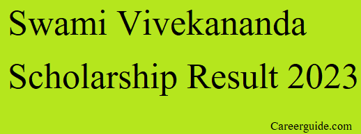 Swami Vivekananda Scholarship Result 2023
