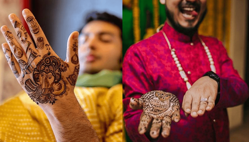 Trendy Groom Mehndi Design Ideas For Your Wedding (1)