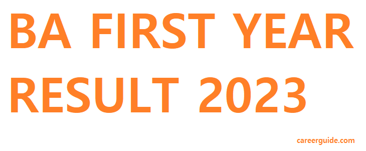 Ba First Year Result 2023