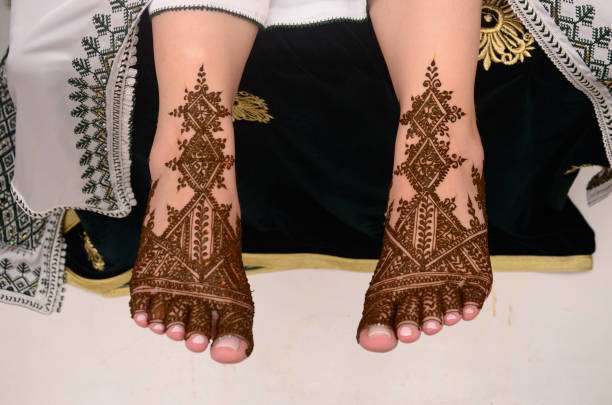 Moroccan Henna Tattoo On Foot
