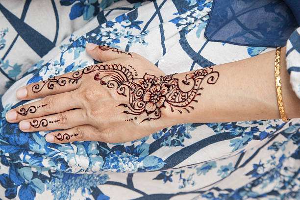 Henna Painting Applied To Hand