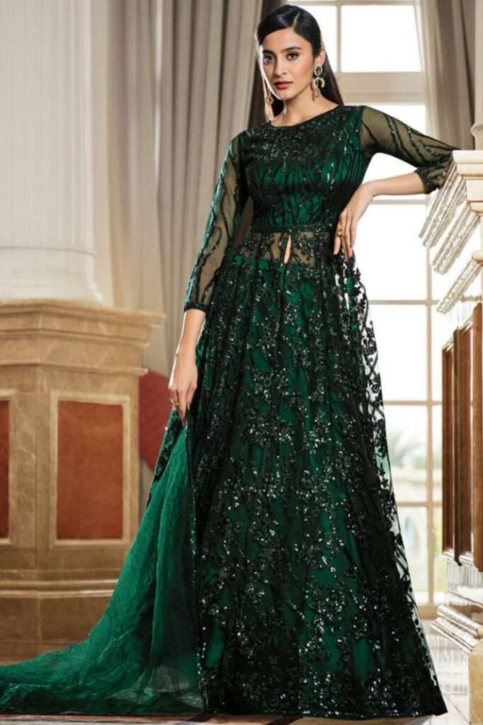 Buy attractive green color lehenga for mehendi function – Joshindia