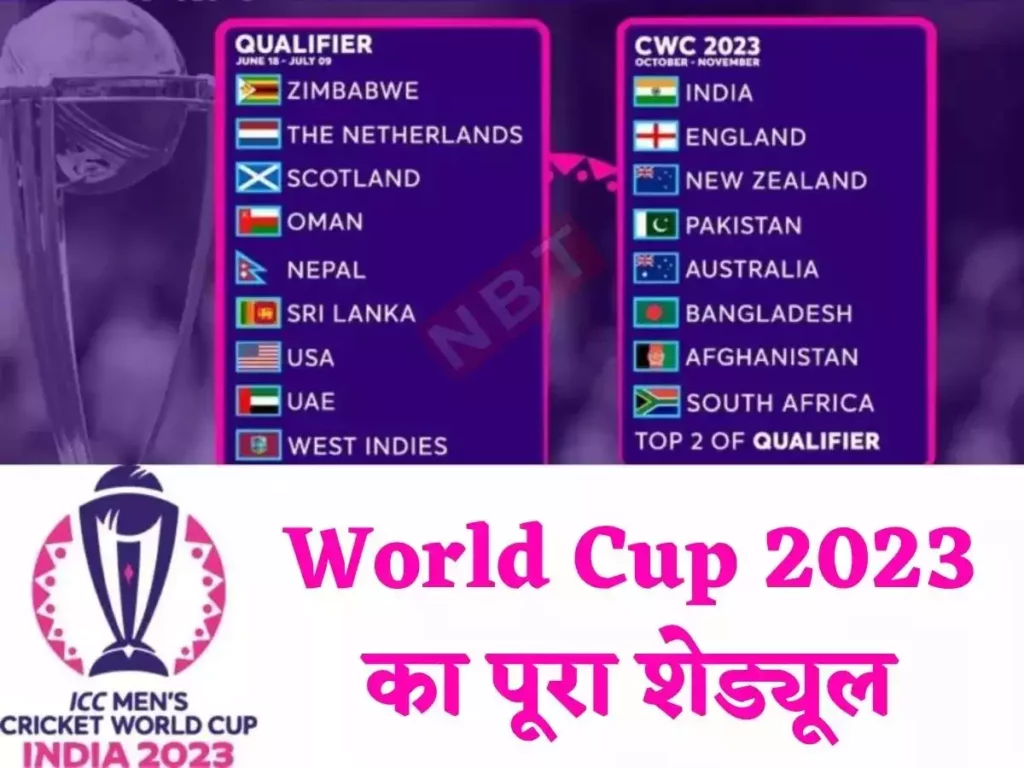 World Cup 2023 Full Schedule 101307075