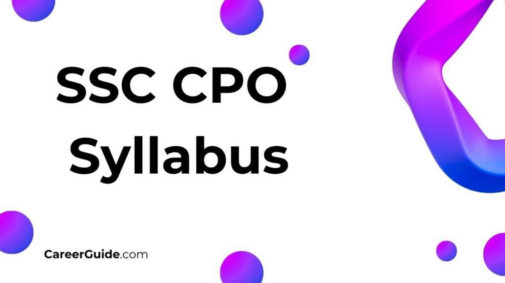 SSC CPO Syllabus