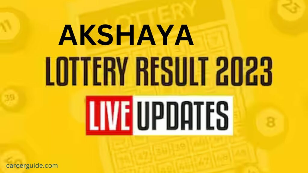LIVE Akshaya Lottery Result