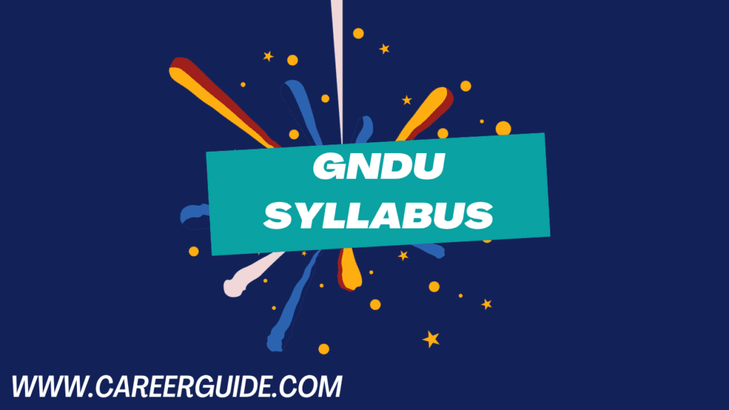 GNDU Syllabus