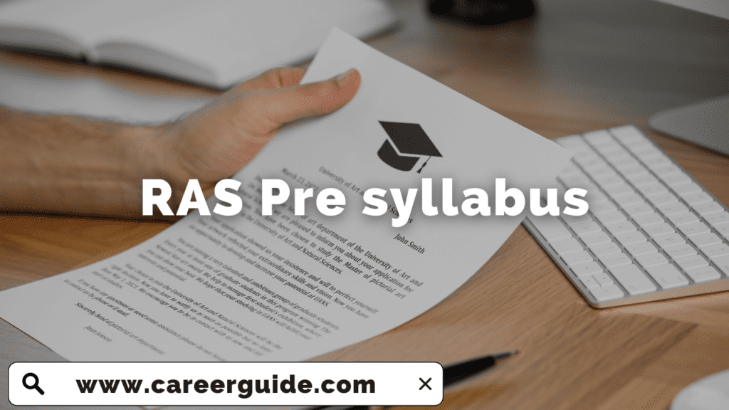 RAS Pre syllabus