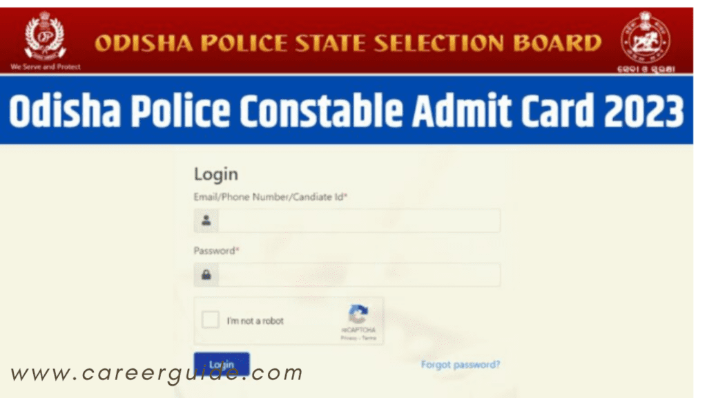 odisha police admit card