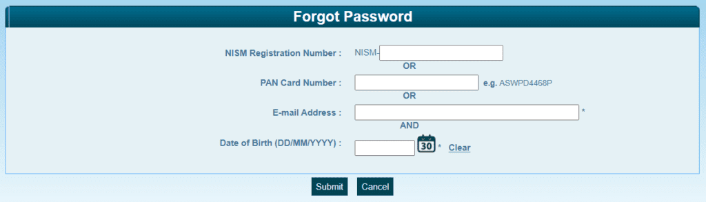 Nism Login