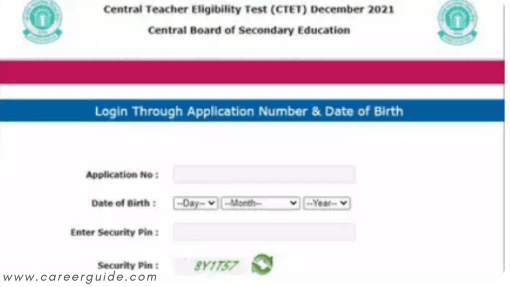 ctet admit card 2021 download link