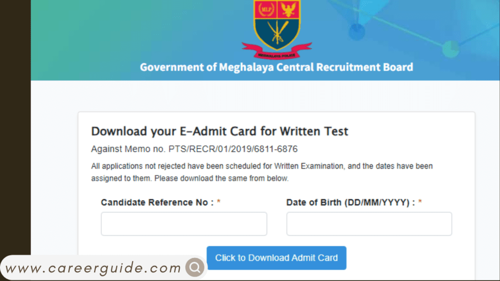 meghalaya police admit card 2021