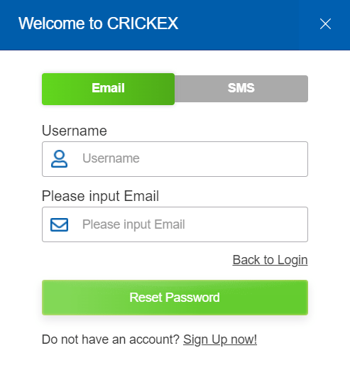 Crickex Login